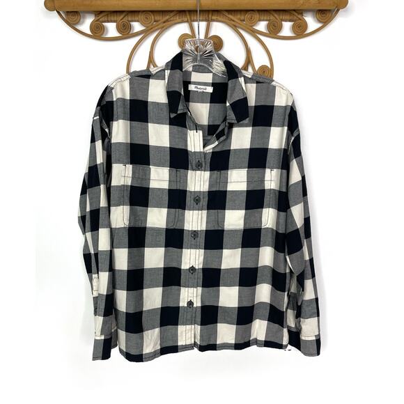 Madewell Buffalo Check Shirt-Jacket black white S - Picture 2 of 6